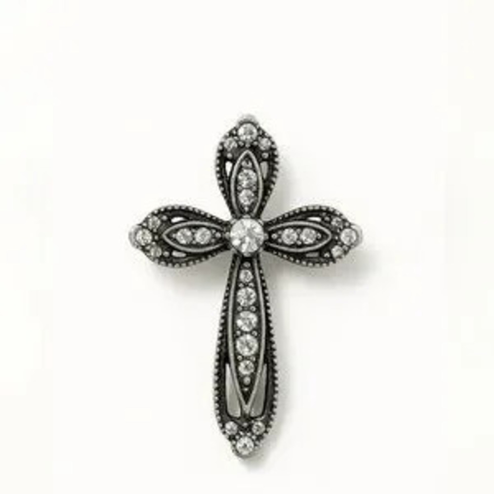 Vintage Silver Cross Brooch